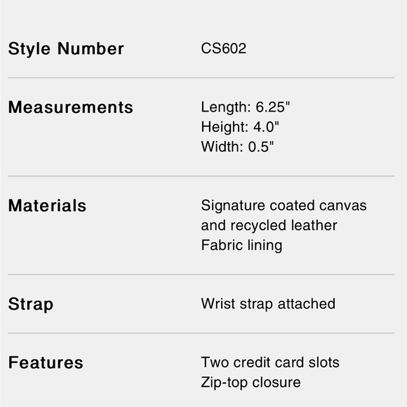 Coach Corner Zip Wristlet In Signature Canvas - Picture 6 of 9